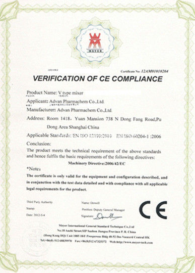 중국 Changzhou Yibu Drying Equipment Co., Ltd 인증